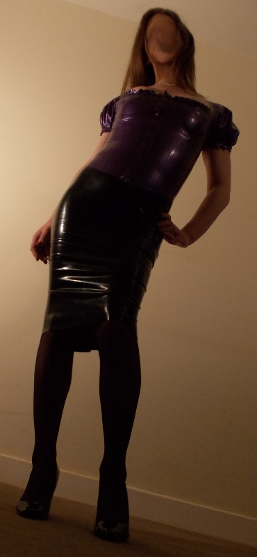 Sweet sexy transexual rubber fetish