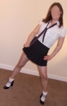 Young sexy shemale school girl uniform